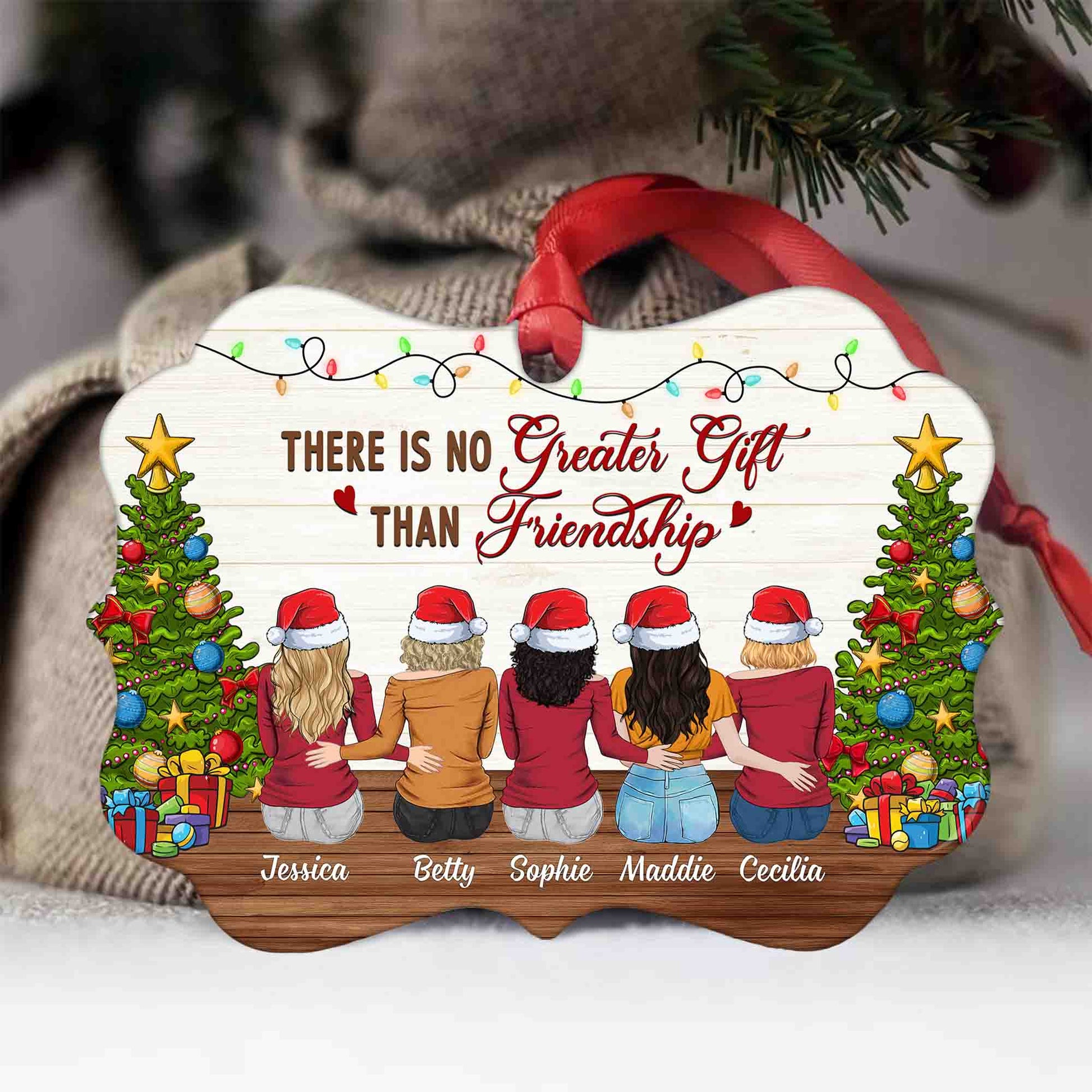 Personalized Best Friend Ornament • Custom Besties Ornament • For Soul Sisters • Friendship Ornament • Christmas Decoration