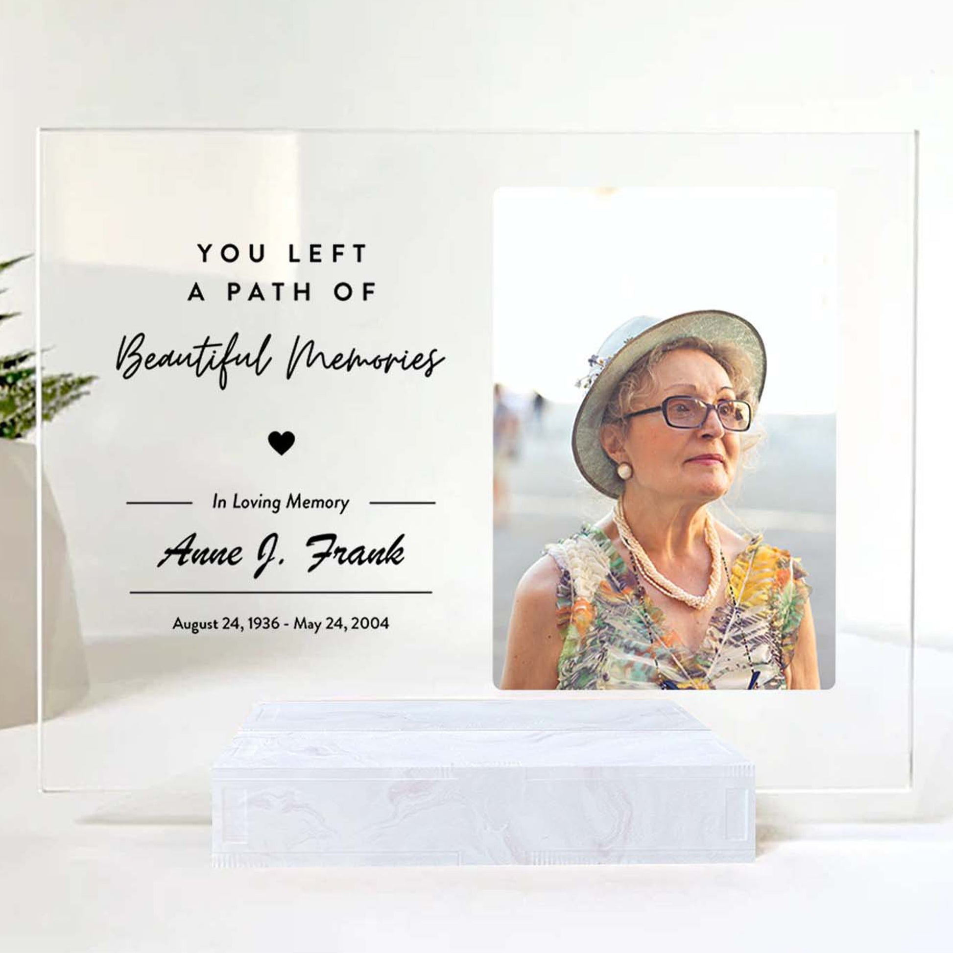 Grandma Memorial Picture Frame • Custom Photo • Personalized Memorial Photo Plaque • Sympathy Gift For Loss Of Grandmother