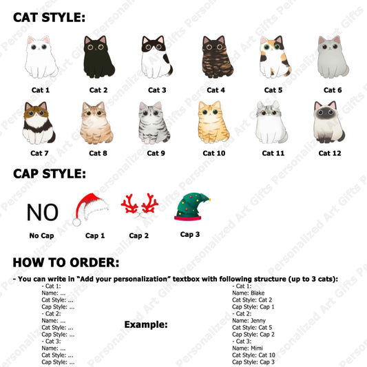 Meowy Catmas Personalized Cat Decorative Christmas Ornament Cat Lover Gift, Personalized Christmas Ornament, Custom Cat Name Christmas Ornament