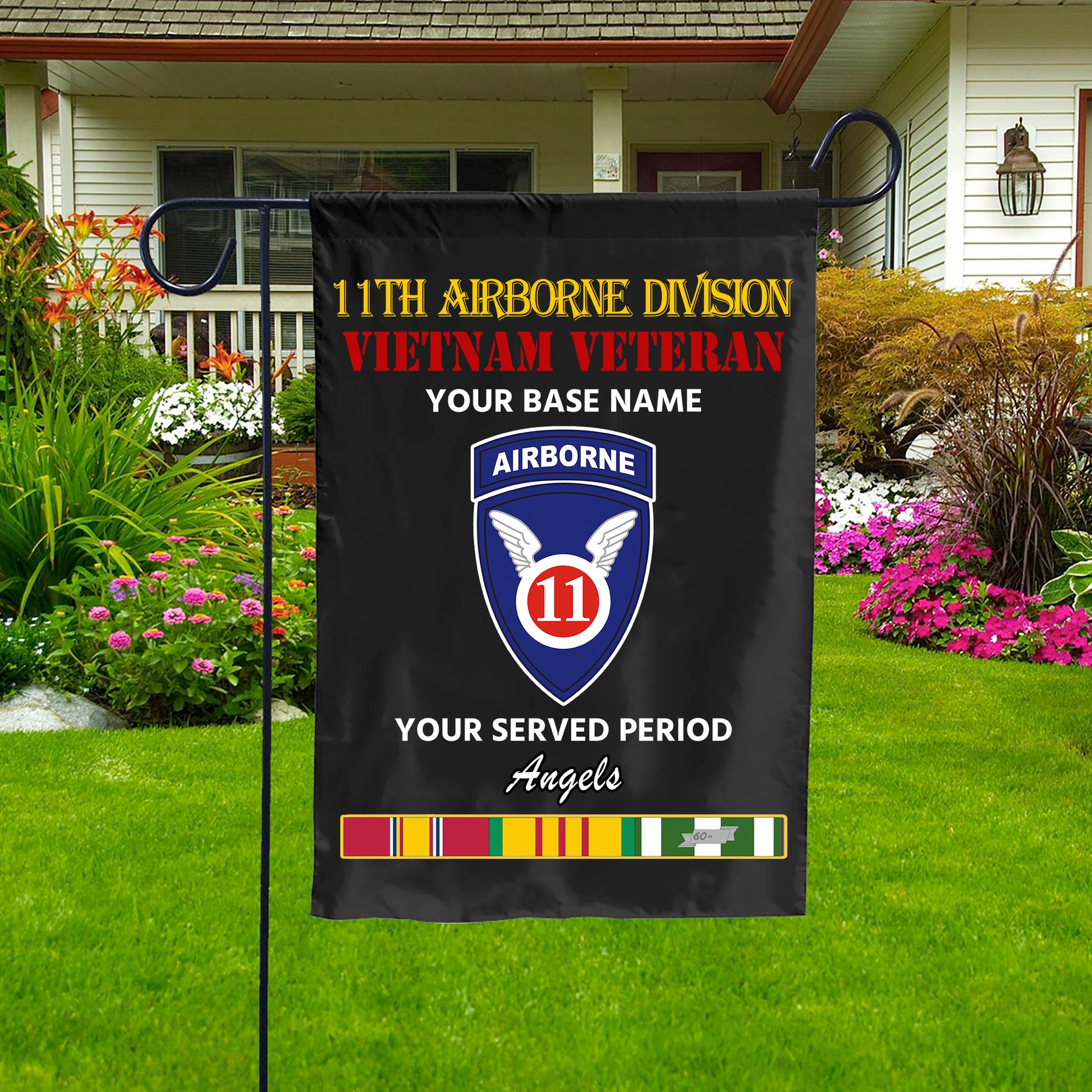 11TH AIRBORNE DIVISION DOUBLE-SIDED PRINTED 12"x18" GARDEN FLAG