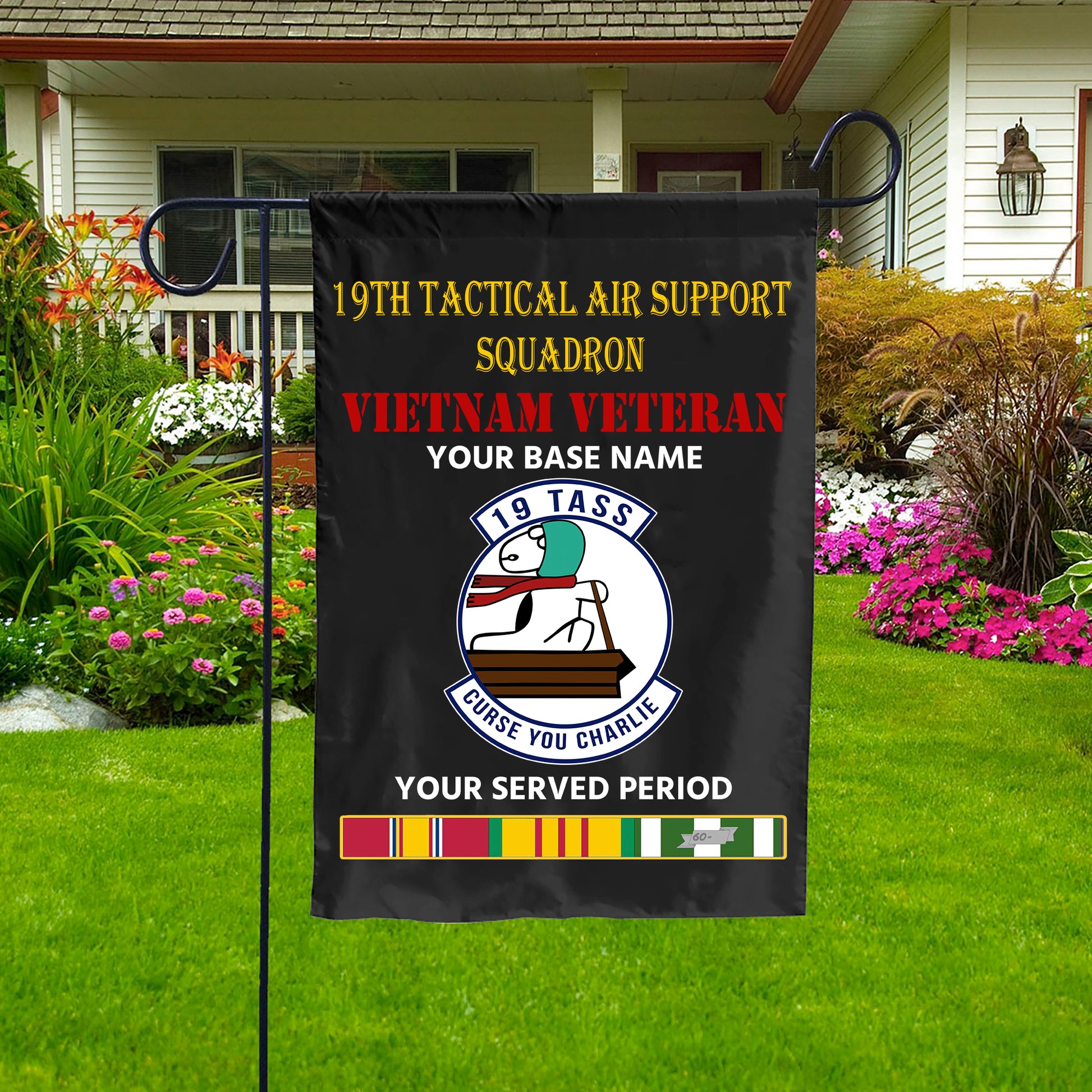 19TH TACTICAL AIR SUPPORT SQUADRON DOUBLE-SIDED PRINTED 12"x18" GARDEN FLAG