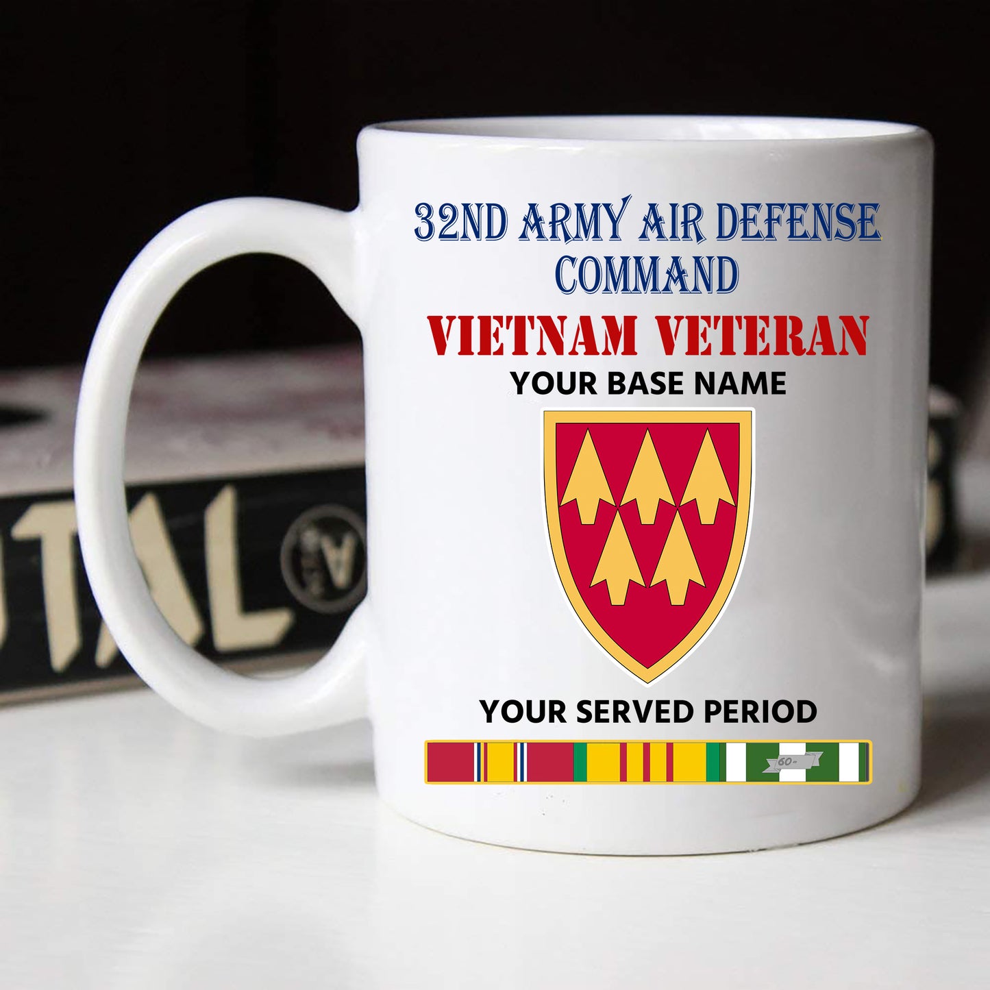 32ND ARMY AIR DEFENSE COMMAND BLACK WHITE 11oz 15oz COFFEE MUG