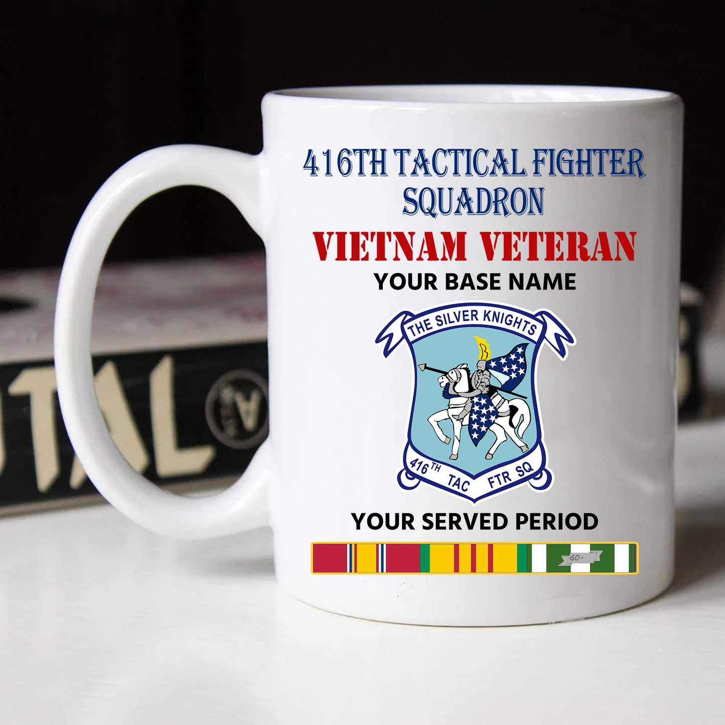 416TH TACTICAL FIGHTER SQUADRON BLACK WHITE 11oz 15oz COFFEE MUG