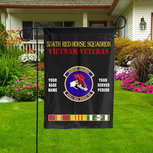 554TH RED HORSE - Double Sided 30"x40" Flag