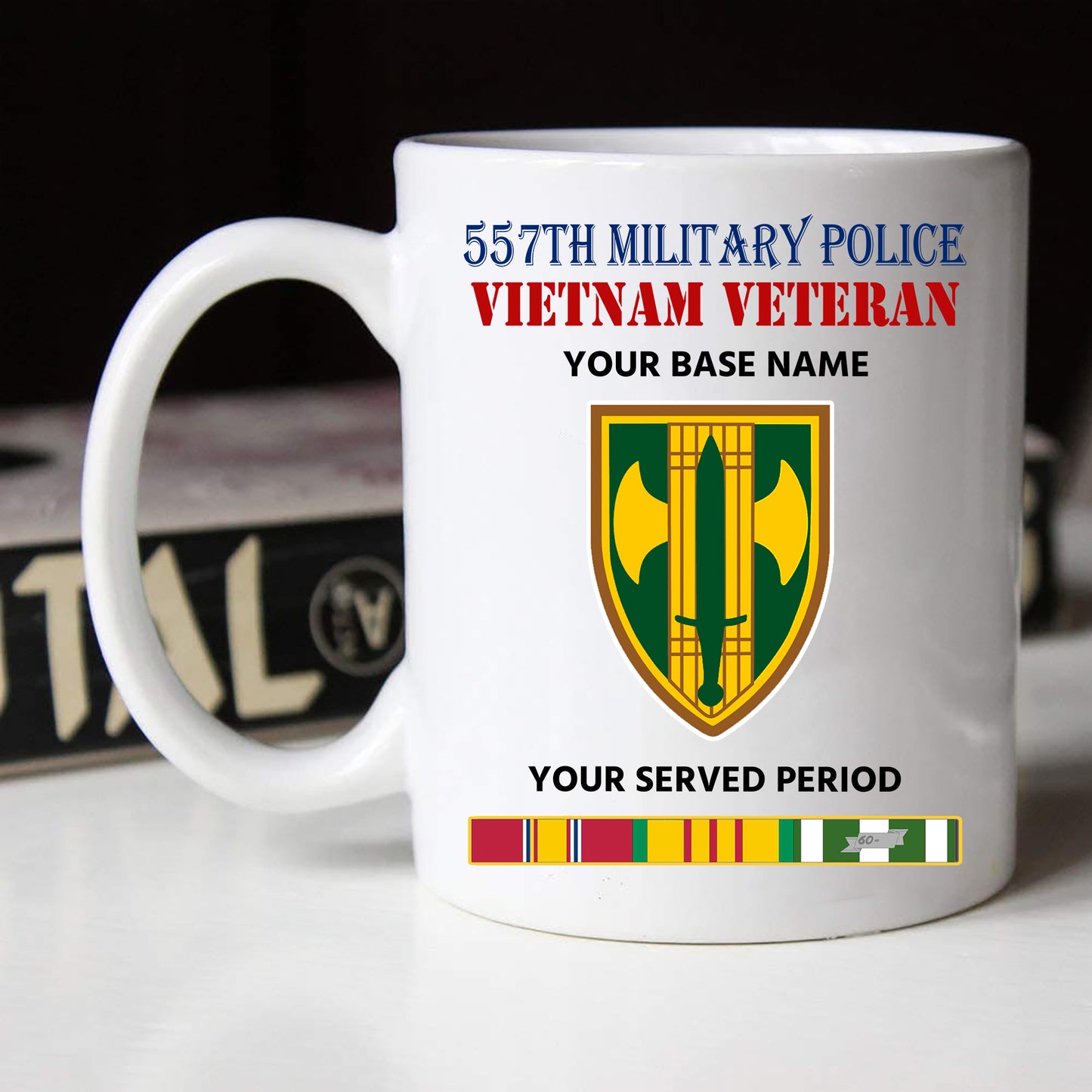 557TH MILITARY POLICE BLACK WHITE 11oz 15oz COFFEE MUG