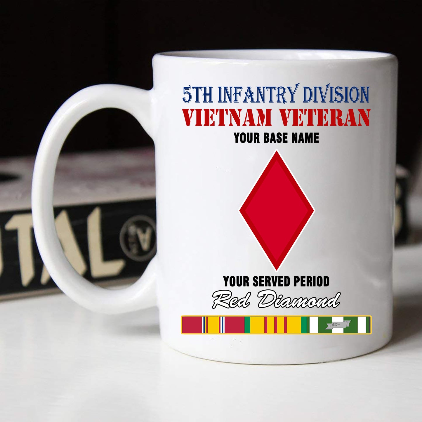5TH INFANTRY DIVISION BLACK WHITE 11oz 15oz COFFEE MUG