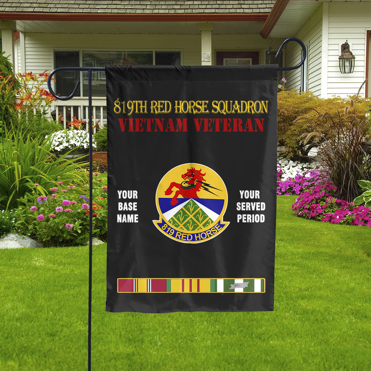 819TH RED HORSE SQUADRON - Double Sided 30"x40" Flag