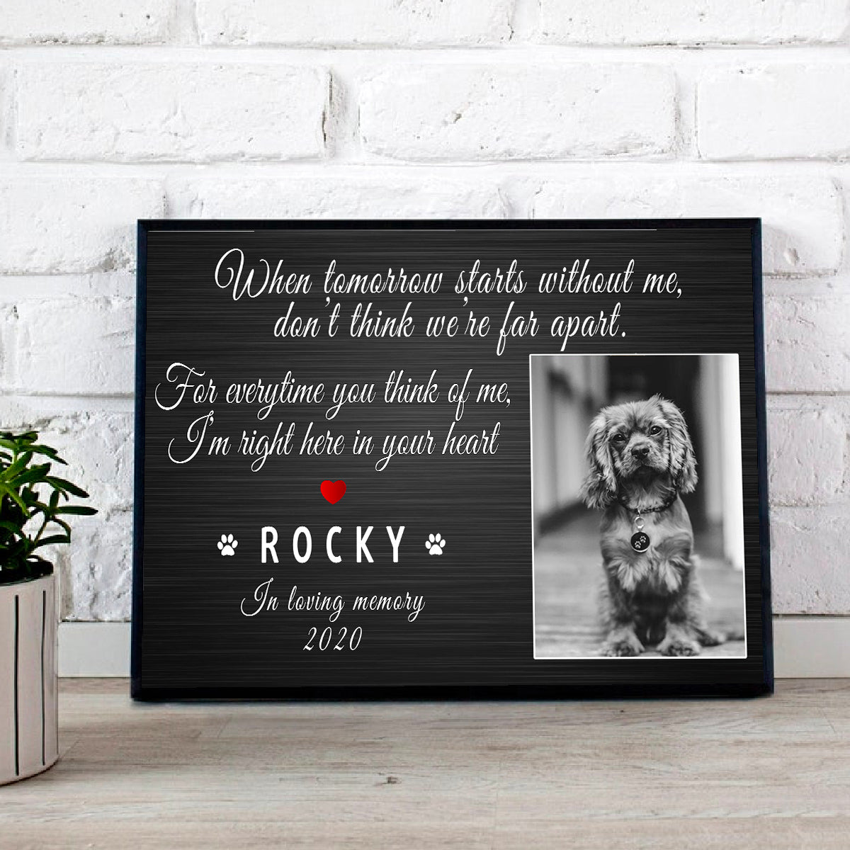 WHEN TOMORROW STARTS WITHOUT ME - Premium Canvas, Poster