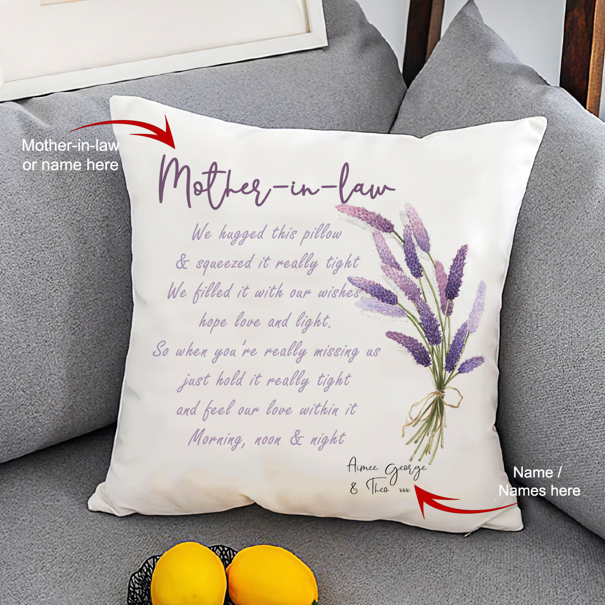 Personalized Pillow Gift For Mom/Mother-in-law