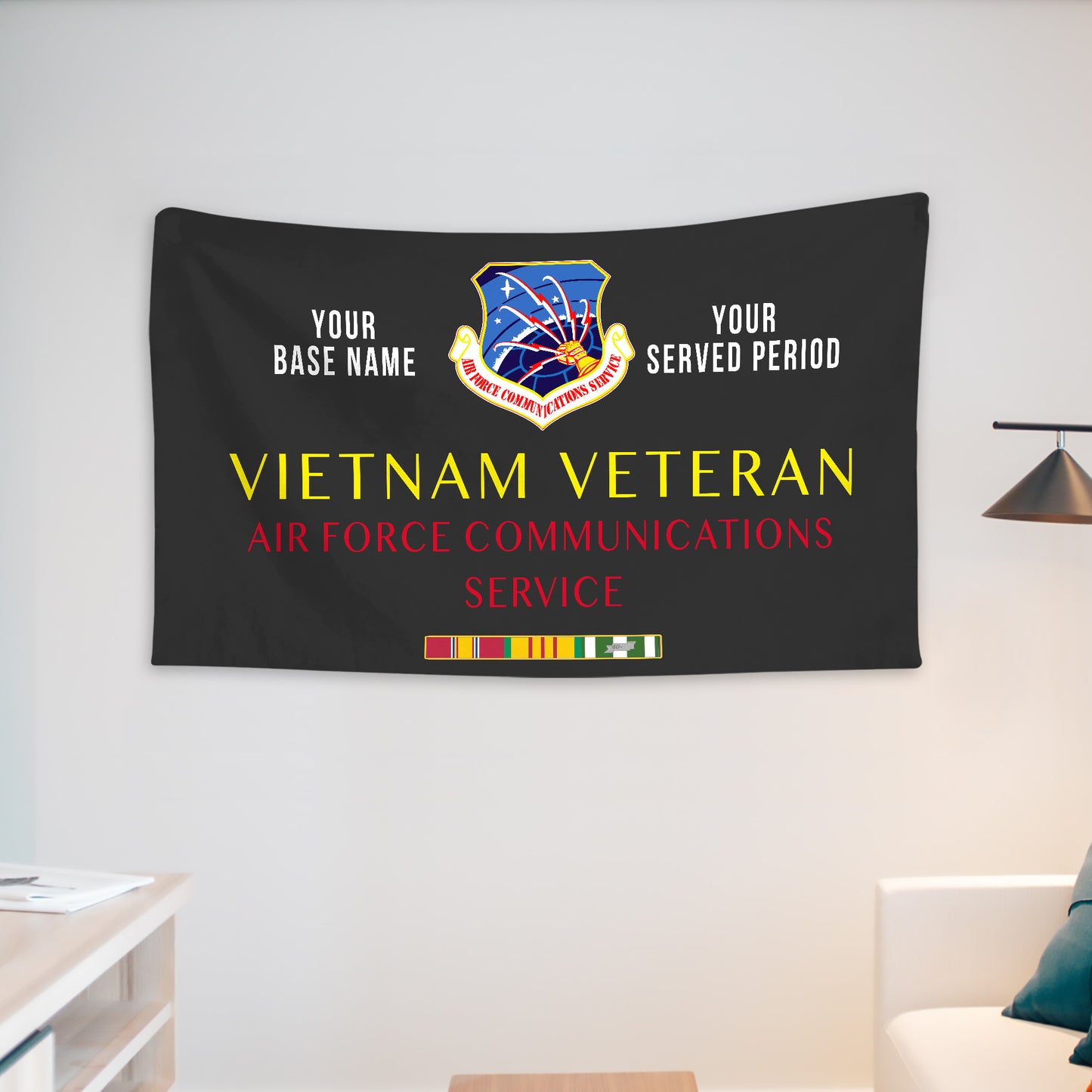 AIR FORCE COMMUNICATIONS SERVICE WALL FLAG VERTICAL HORIZONTAL 36 x 60 INCHES WALL FLAG