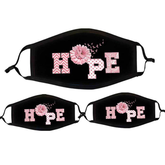 Breast Cancer Hope Daisy Patterns Cloth Face Mask