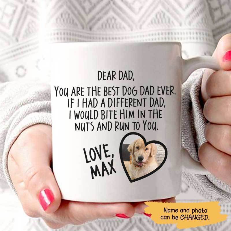 Best Dog Dad Ever Photo Personalized Mug