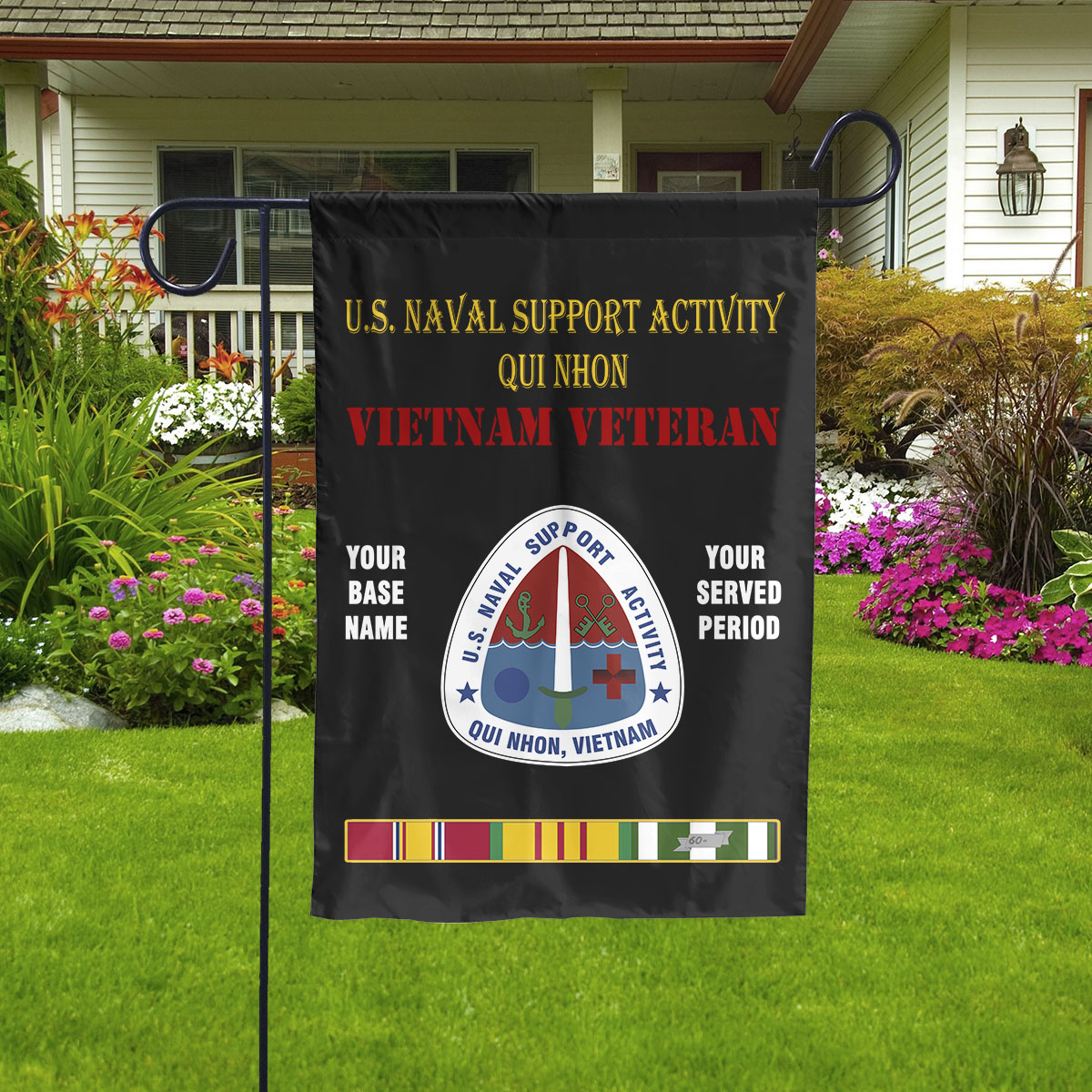 U.S. NAVAL SUPPORT ACTIVITY QUI NHON - Double Sided 30"x40" Flag