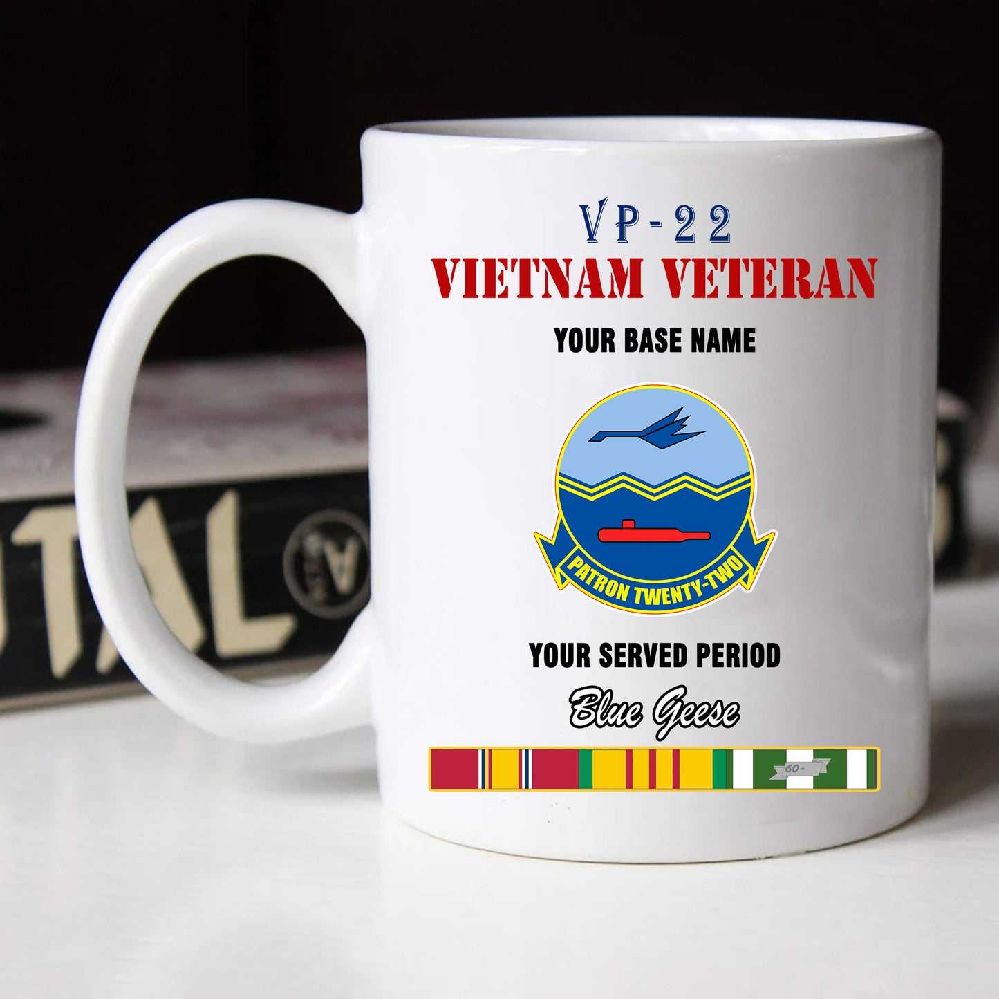 VP 22 BLACK WHITE 11oz 15oz COFFEE MUG