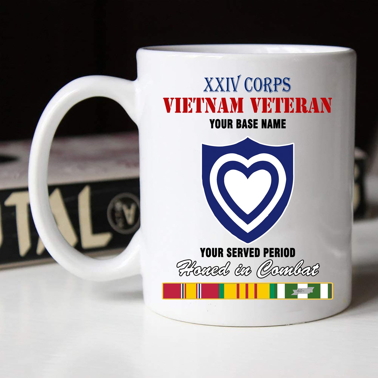 XXIV CORPS BLACK WHITE 11oz 15oz COFFEE MUG