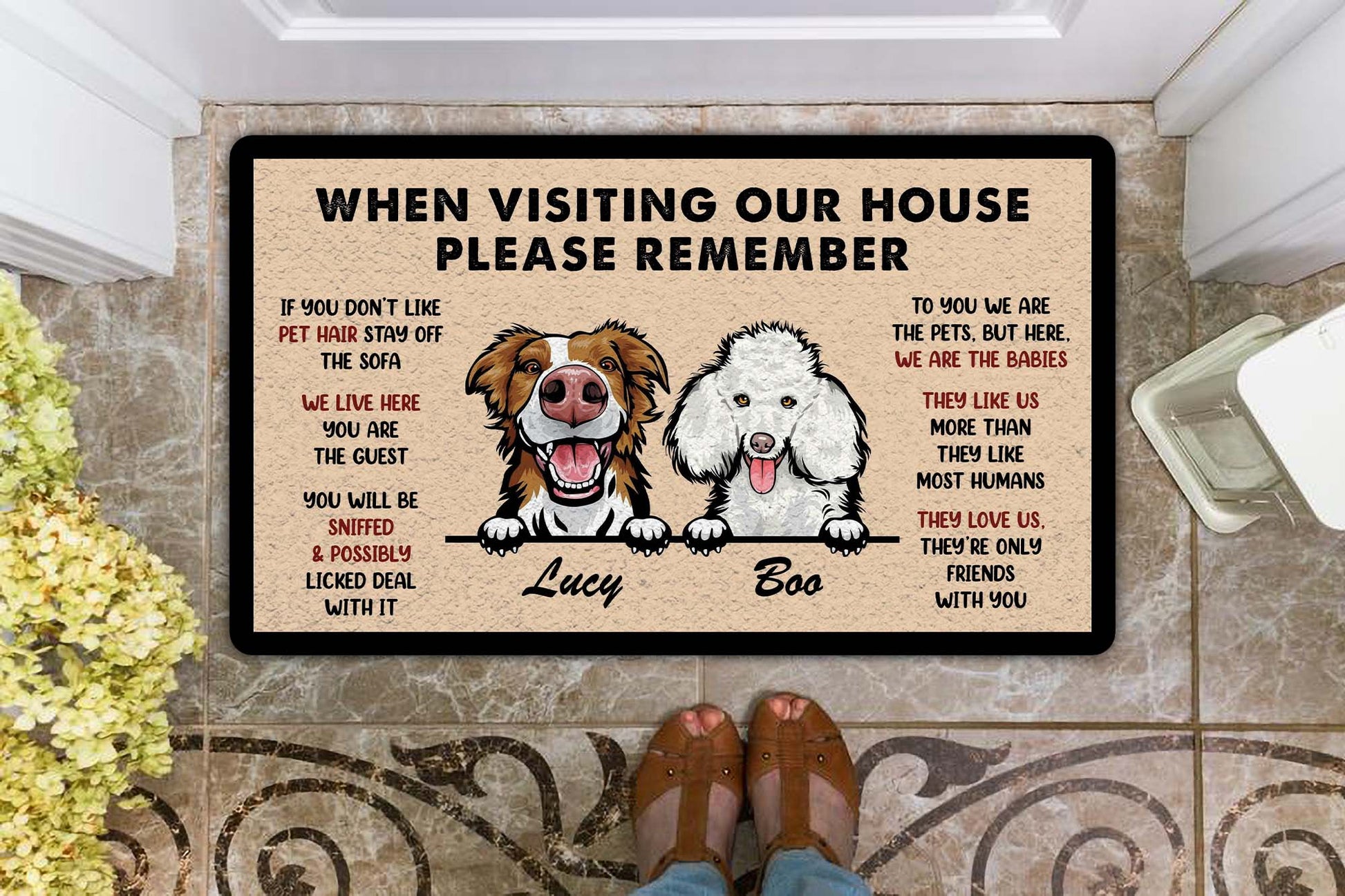 When Visiting Our Home Please Remember Cat Funny Doormat • Custom Doormat For Cat Lovers • Personalized Cat Welcome Rug • Front Door Mat • Outdoor Rug