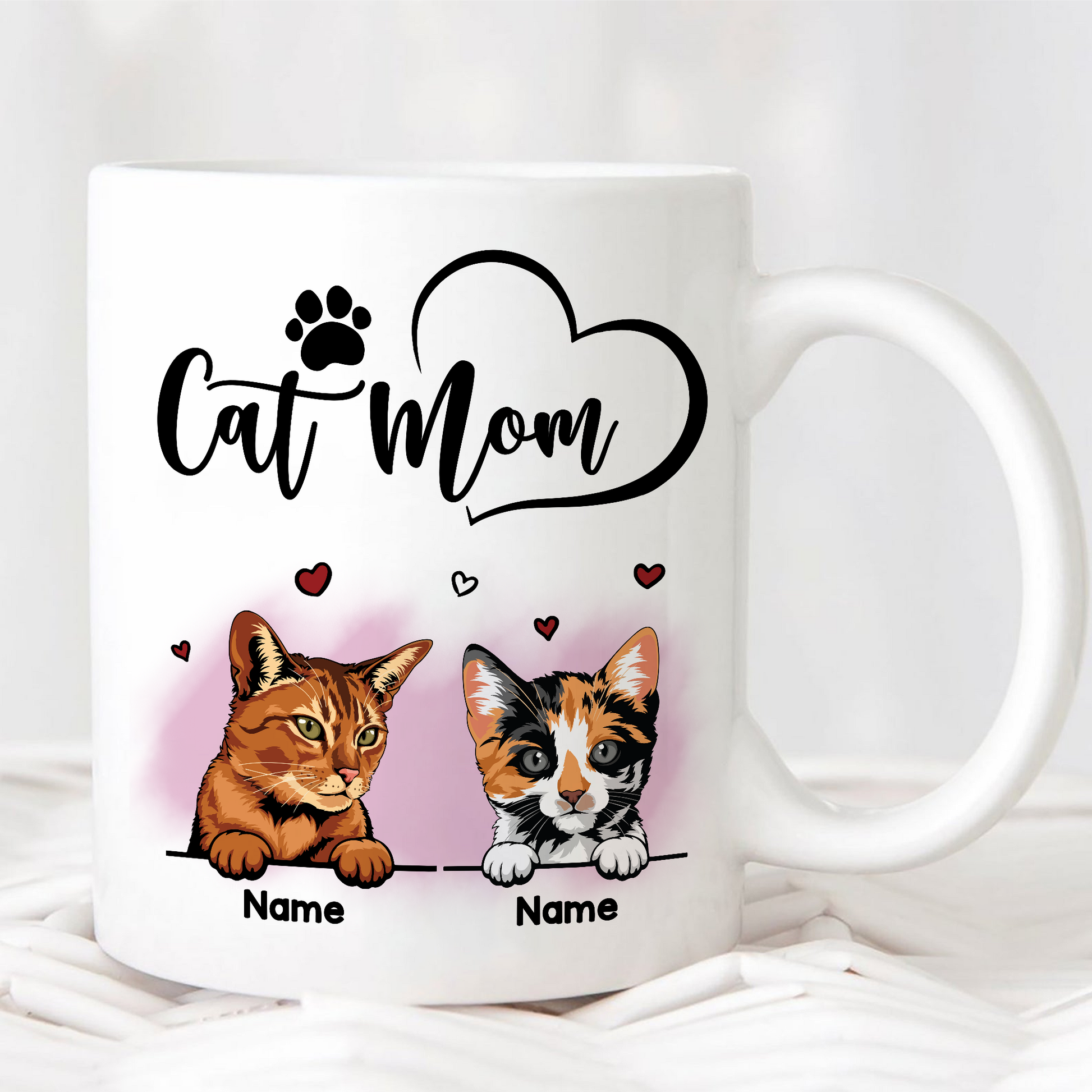 Cat Mom Mug • Custom Mug For Cat Lovers • Personalized Funny Gift For Cat Dad And Cat Mom