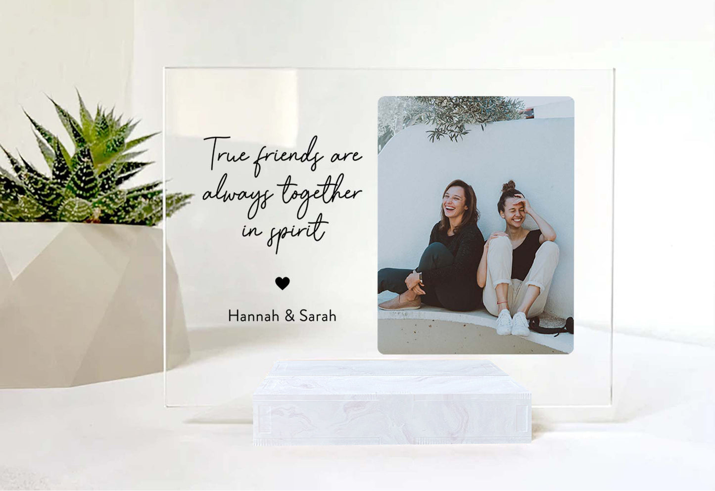 Custom Photo Frame • Personalized Birthday Gift For Best Friends • Keepsake Gift • For Besties • Acrylic Plaque • For Soul Sisters • Friendship Gift
