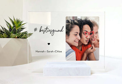 Custom Photo Frame • Personalized Birthday Gift For Best Friends • Keepsake Gift • For Besties • Acrylic Plaque • For Soul Sisters • Friendship Gift