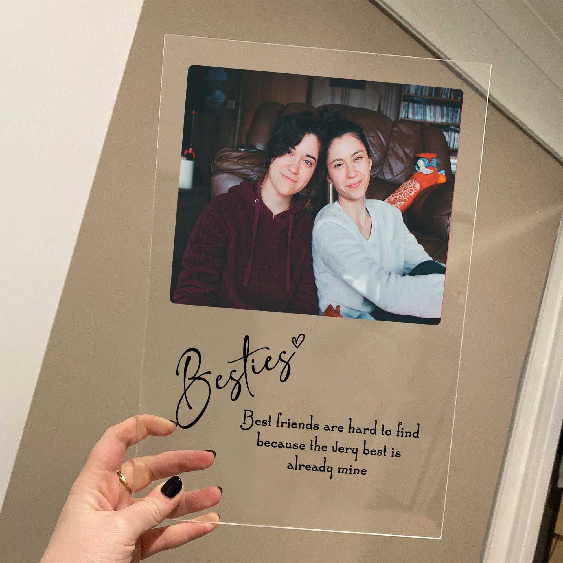 Custom Photo Frame • Personalized Birthday Gift For Best Friends • Keepsake Gift • For Besties • Acrylic Plaque • For Soul Sisters • Friendship Gift