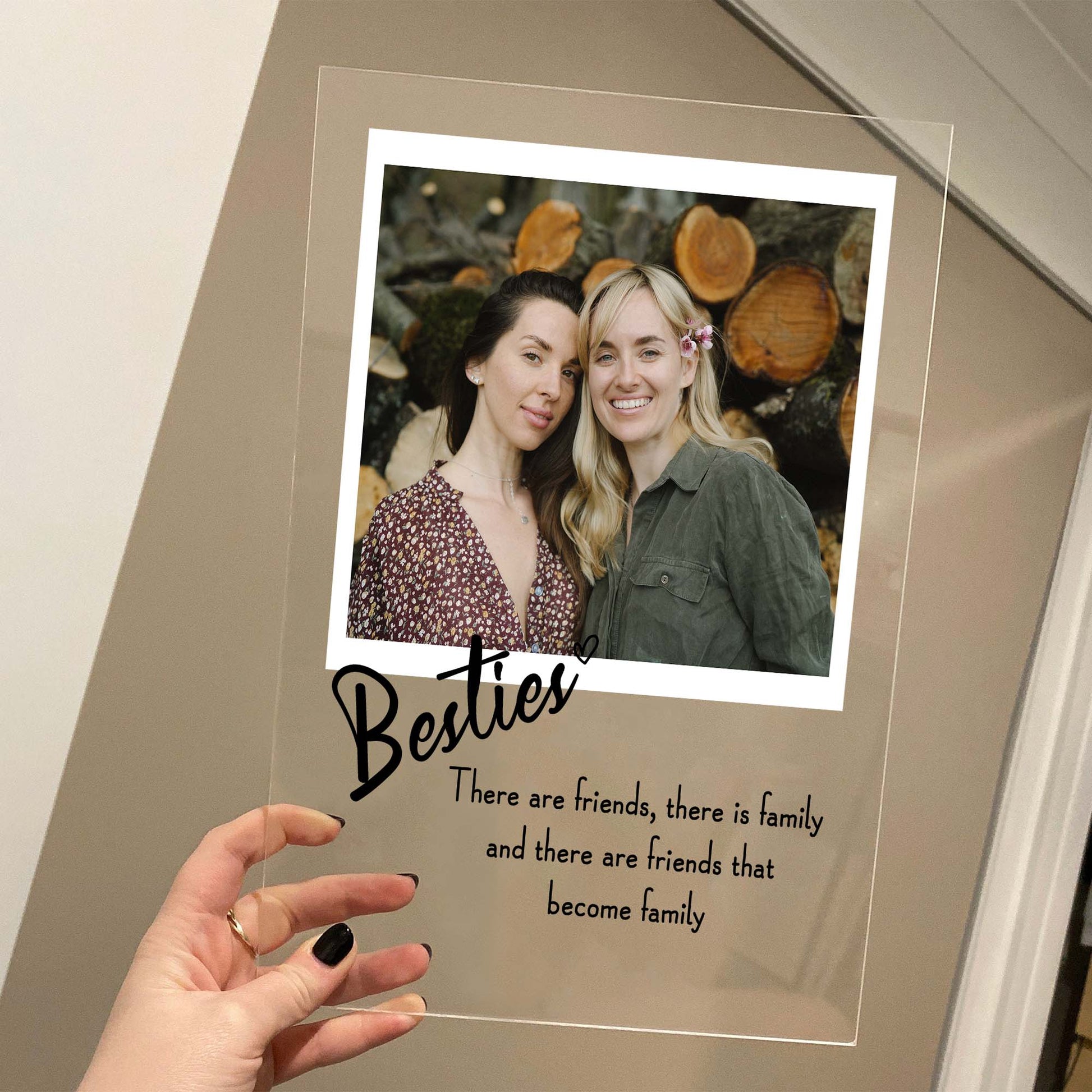 Custom Photo Frame • Personalized Birthday Gift For Best Friends • Keepsake Gift • For Besties • Acrylic Plaque • For Soul Sisters • Friendship Gift