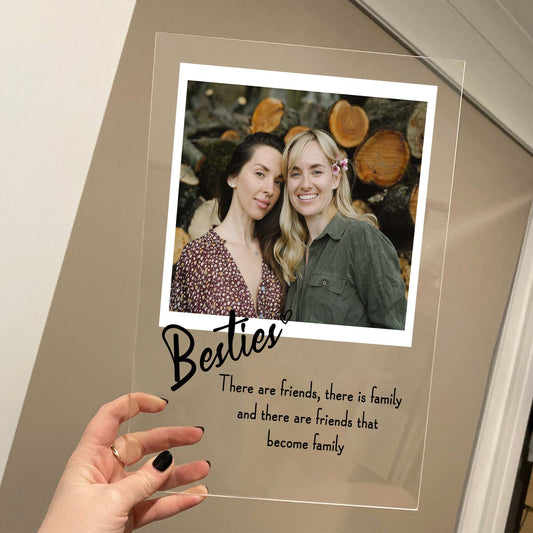Custom Photo Frame • Personalized Birthday Gift For Best Friends • Keepsake Gift • For Besties • Acrylic Plaque • For Soul Sisters • Friendship Gift