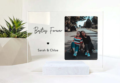 Custom Photo Frame • Personalized Birthday Gift For Best Friends • Keepsake Gift • For Besties • Acrylic Plaque • For Soul Sisters • Friendship Gift