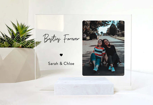 Custom Photo Frame • Personalized Birthday Gift For Best Friends • Keepsake Gift • For Besties • For Soul Sisters • Friendship Gift • Acrylic Plaque