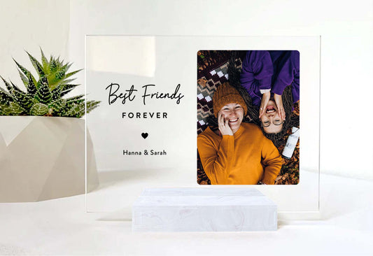 Custom Photo Frame • Personalized Birthday Gift For Best Friends • Keepsake Gift • For Besties • Acrylic Plaque • For Soul Sisters • Friendship Gift