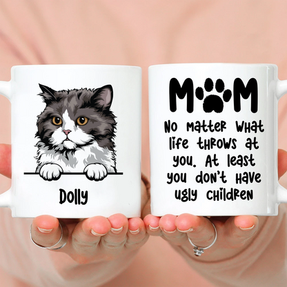 No Matter What Life Throws At You • Custom Mug For Cat Lovers • Personalized Funny Gift For Cat Dad And Cat Mom
