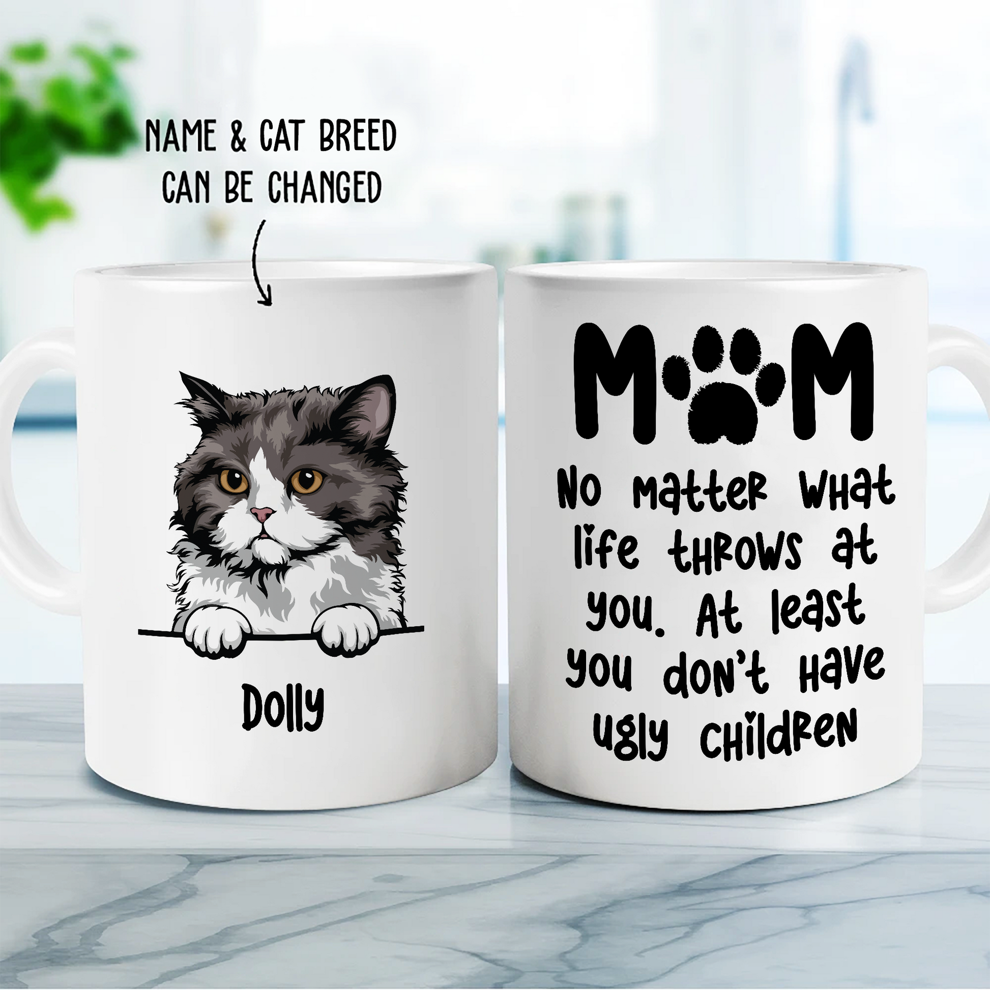 No Matter What Life Throws At You • Custom Mug For Cat Lovers • Personalized Funny Gift For Cat Dad And Cat Mom
