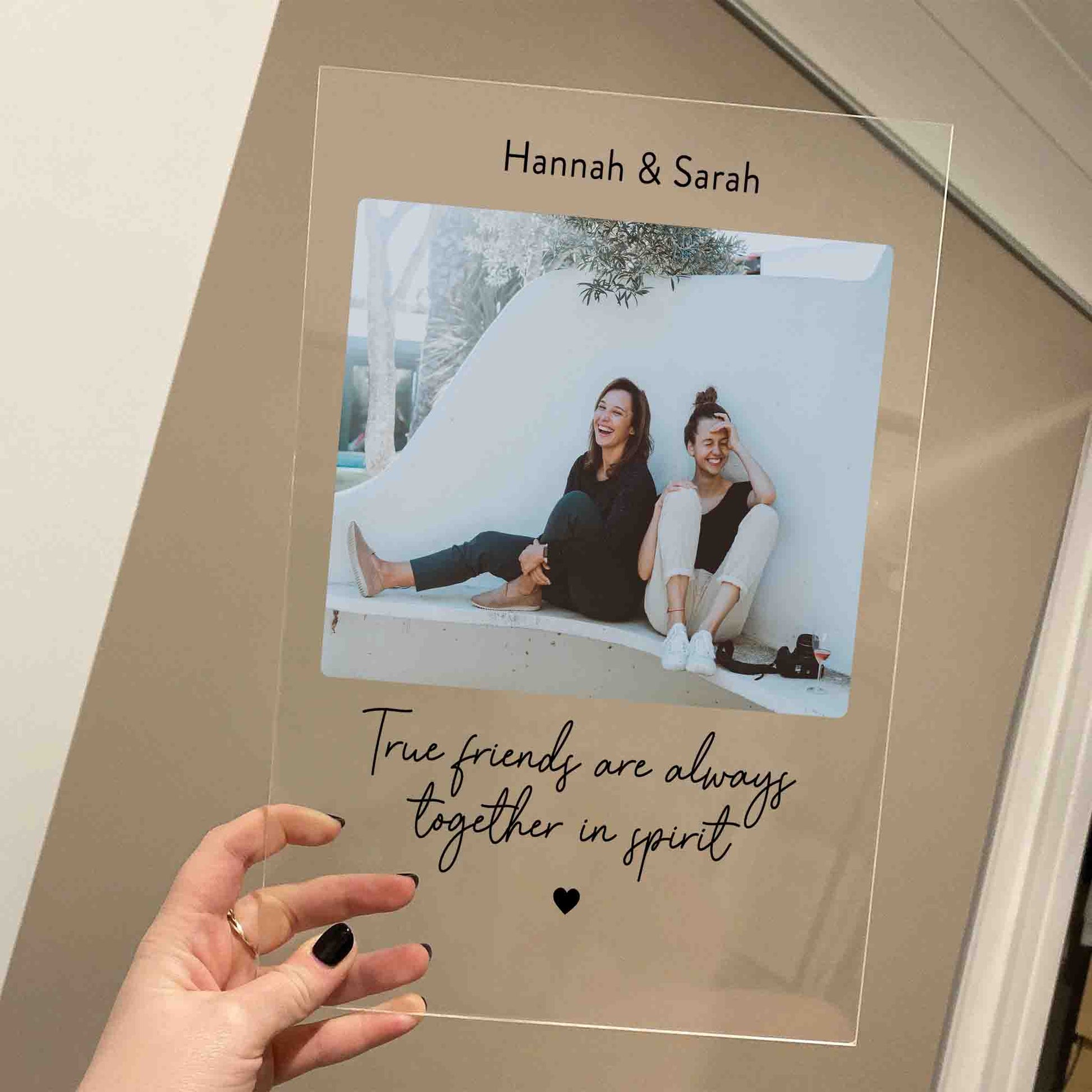 Custom Photo Frame • Personalized Birthday Gift For Best Friends • Keepsake Gift • For Besties • Acrylic Plaque • For Soul Sisters • Friendship Gift
