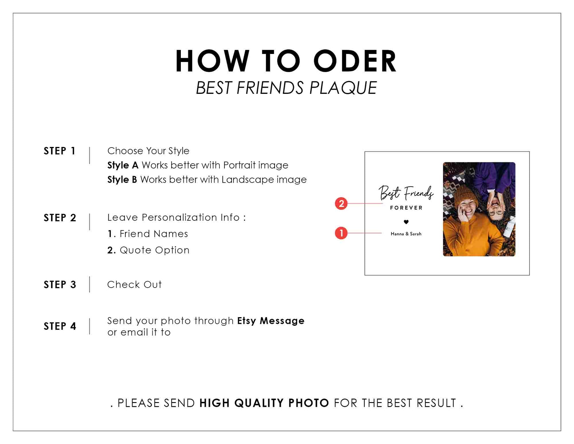 Custom Photo Frame • Personalized Birthday Gift For Best Friends • Keepsake Gift • For Besties • For Soul Sisters • Friendship Gift