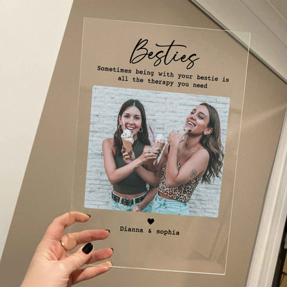 Custom Photo Frame • Personalized Birthday Gift For Best Friends • Keepsake Gift • For Besties • Acrylic Plaque • For Soul Sisters • Friendship Gift