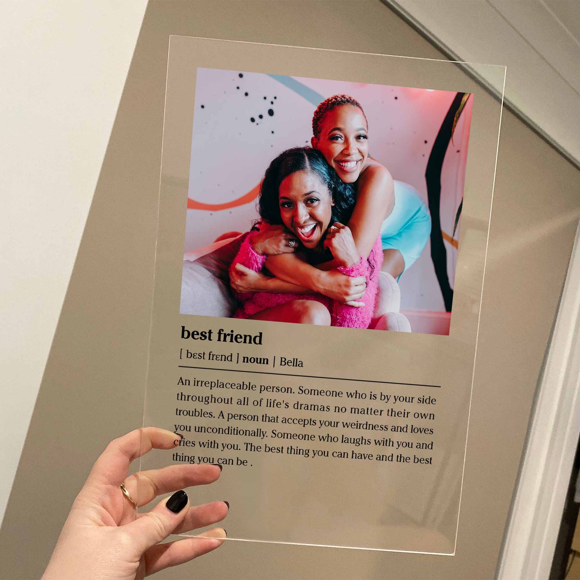 Custom Photo Frame • Personalized Birthday Gift For Best Friends • Keepsake Gift • For Besties • Acrylic Plaque • For Soul Sisters • Friendship Gift