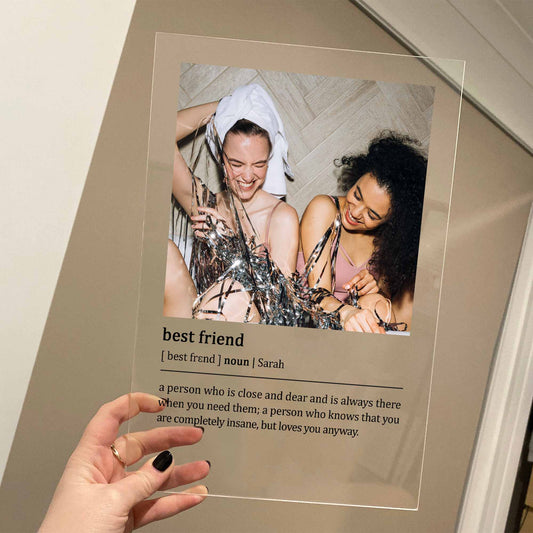 Custom Photo Frame • Personalized Birthday Gift For Best Friends • Keepsake Gift • For Besties • Acrylic Plaque • For Soul Sisters • Friendship Gift