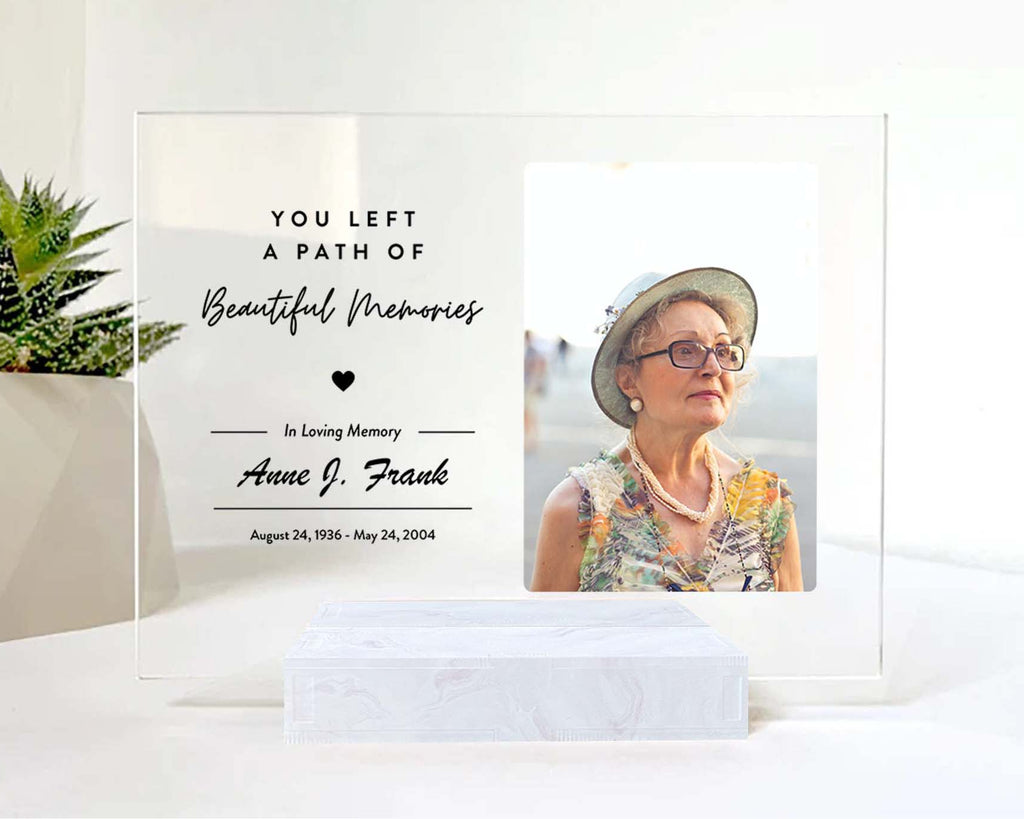 Mom Memorial Picture Frame • Custom Photo • Personalized Memorial Photo Plaque • Sympathy Gift For Loss Of Wife