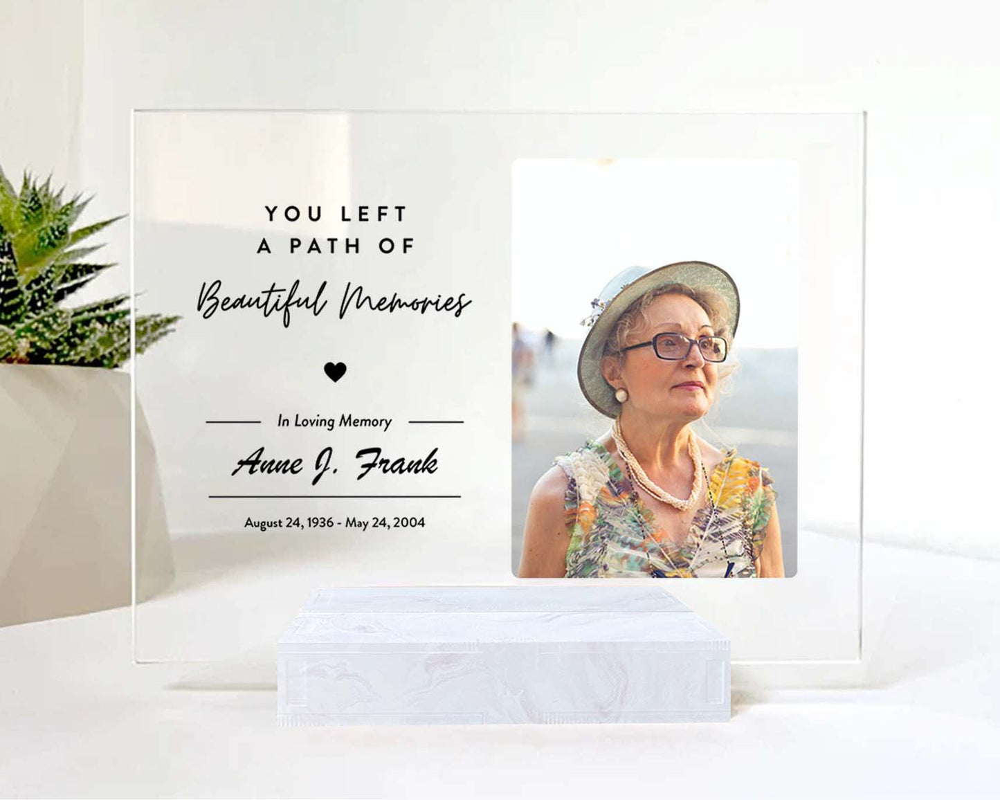 Mom Memorial Picture Frame • Custom Photo • Personalized Memorial Photo Plaque • Sympathy Gift For Loss Of Wife