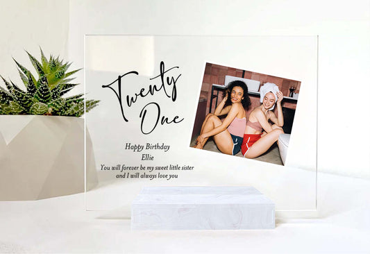 Custom Photo Frame • Personalized Birthday Gift For Best Friends • Keepsake Gift • For Besties • Acrylic Plaque • For Soul Sisters • Friendship Gift