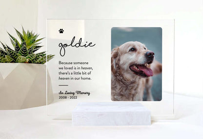 Custom Photo Acrylic Plaque • Memorial Gift For Cat Lovers • Personalized Photo Framed For Cat Passed Over • Sympathy Gift For Loss Of Cat