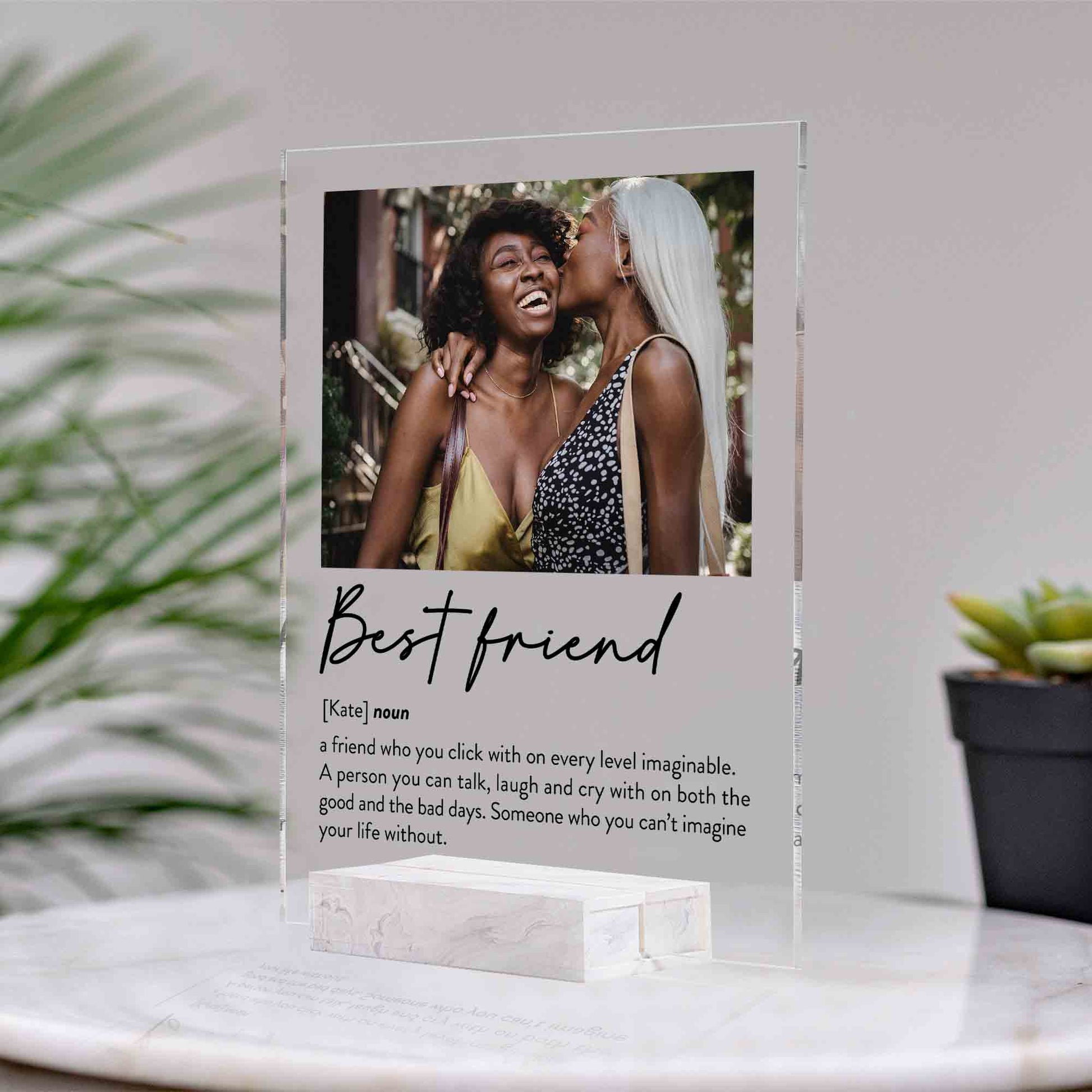 Custom Photo Frame • For Besties • Personalized Birthday Gift For Best Friends • Keepsake Gift • For Soul Sisters • Friendship Gift • Acrylic Plaque