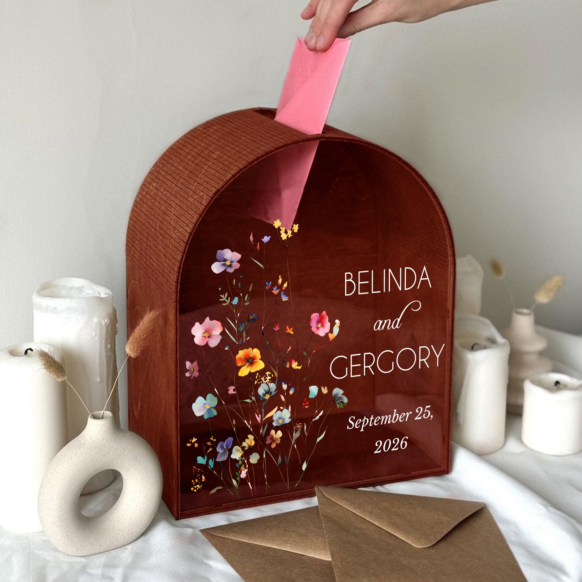 Personalized Wedding Card Box - Classic Vibe