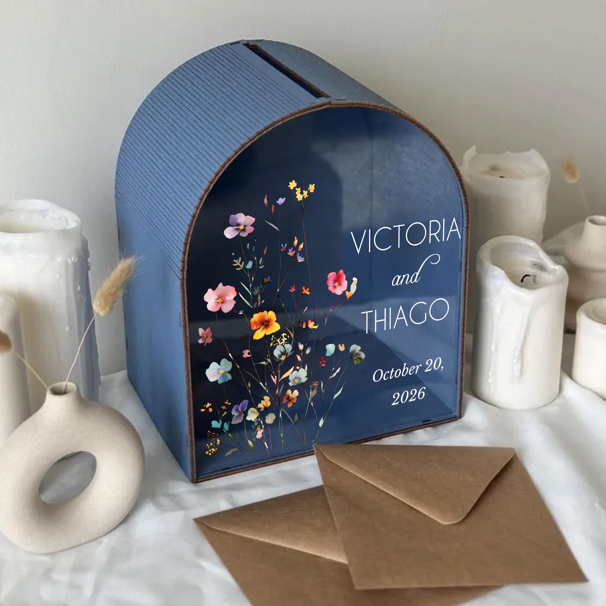 Personalized Wedding Card Box - Classic Vibe