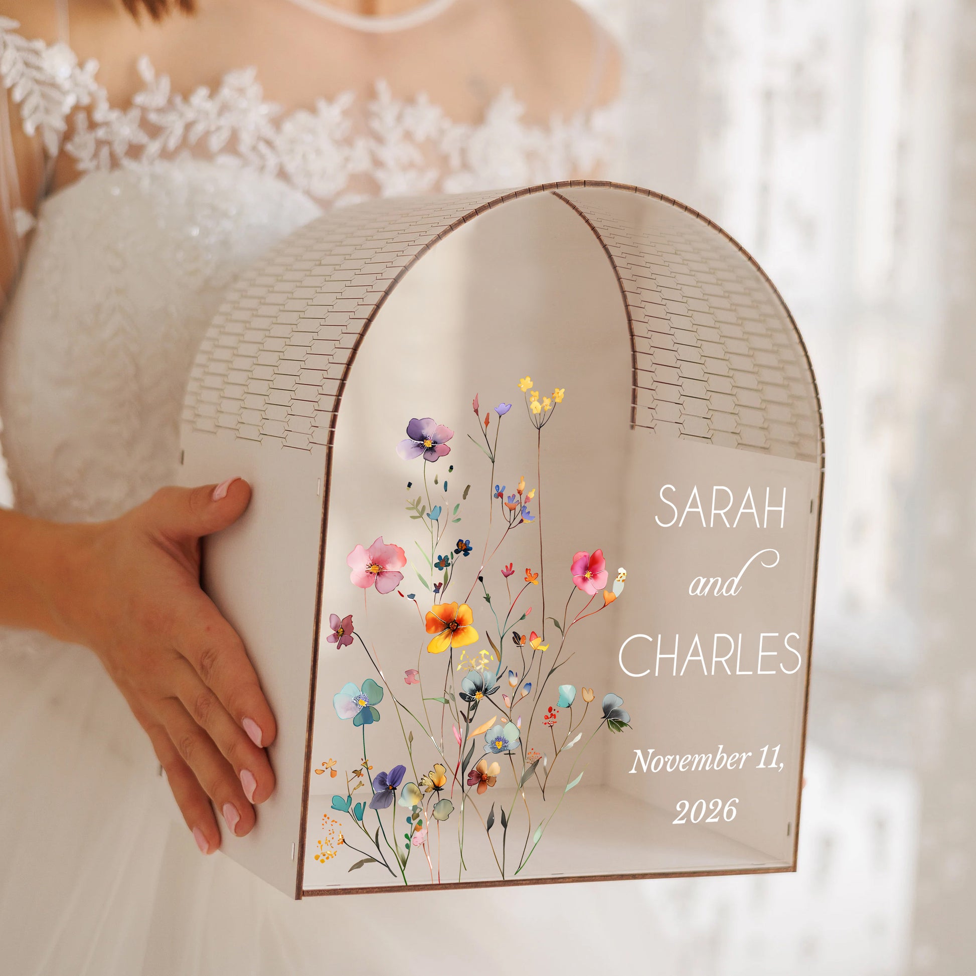 Personalized Wedding Card Box - Classic Vibe