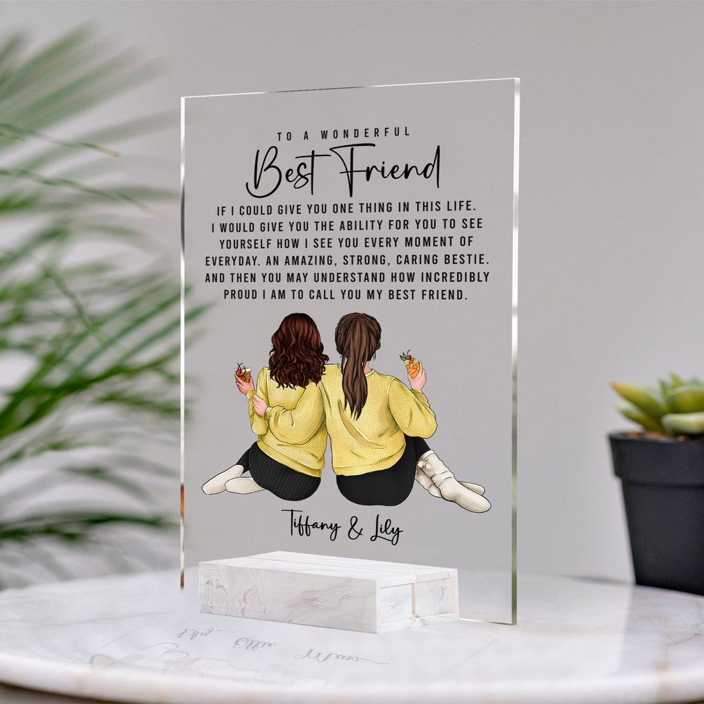 Personalized Birthday Gift For Best Friends • Custom Best Friends Gift • For Besties • For Soul Sisters • Friendship Portrait Framed