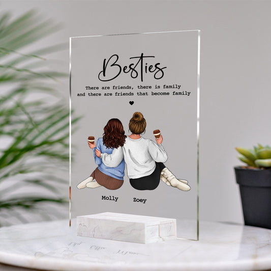Personalized Birthday Gift For Best Friends • Custom Best Friends Gift • For Besties • For Soul Sisters • Friendship Portrait Acrylic Plaque