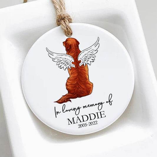 Custom Christmas Ornament For Loss Of Dog • Keepsake Gift For Dog Family • Personalized Memorial Gift For Dog Lovers • Dog Portrait Ornament