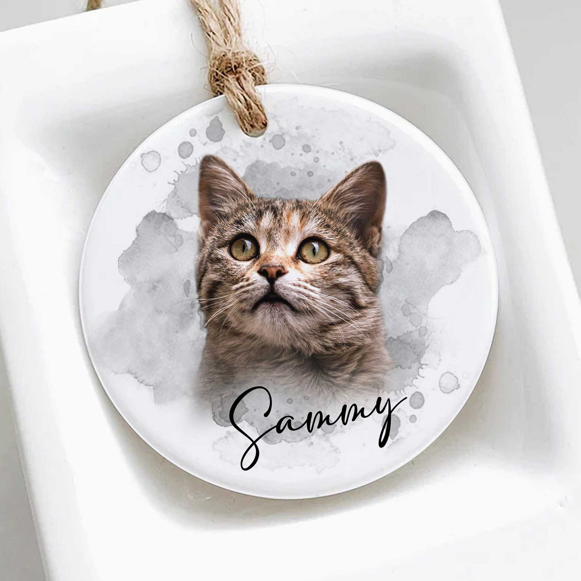 Custom Photo Ornament For Loss Of Cat • Personalized Memorial Gift For Cat Lovers • Cat Memorial Ornament • Christmas Decoration