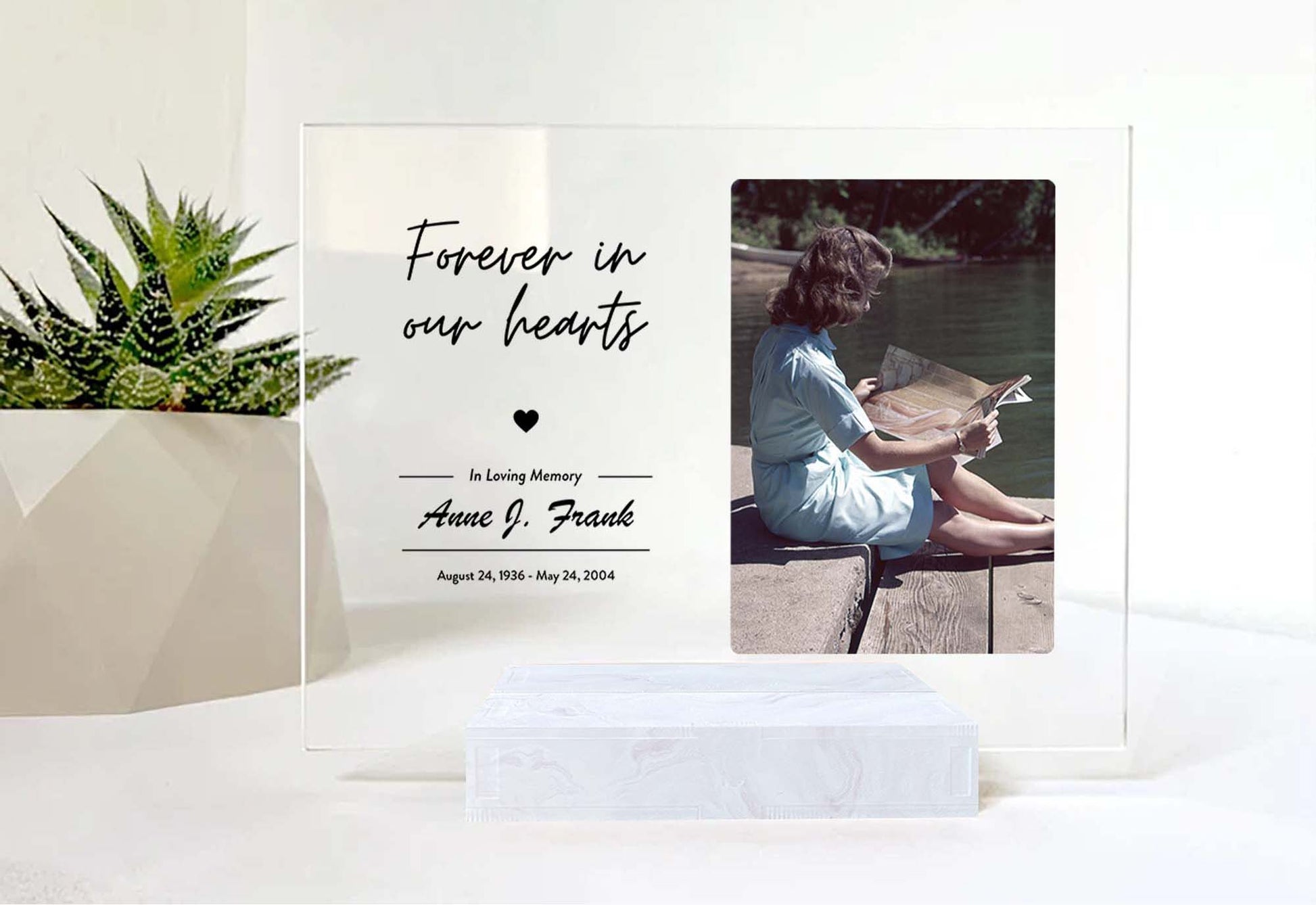 Grandma Memorial Picture Frame • Custom Photo • Personalized Memorial Photo Plaque • Sympathy Gift For Loss Of Grandmother