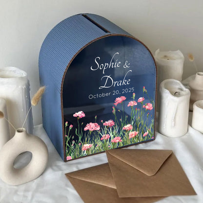 Personalized Wedding Card Box | Soft Bloom